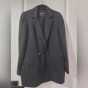 Madewell Classic Drapey Black Blazer
